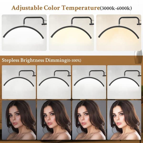 OBOSOE Half Moon Arch Bordlampe til Manicure / Eyelash Extension 320° Justerbar