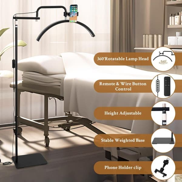 OBOSOE Half Moon Arch Bordlampe til Manicure / Eyelash Extension 320° Justerbar