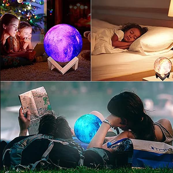 Månlampa -16 färger - LED-touchfunktion och Fjärrkontroll
