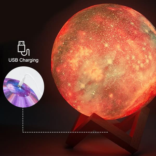 Månlampa -16 färger - LED-touchfunktion och Fjärrkontroll