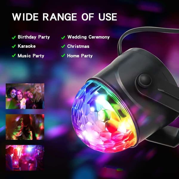 Roterande LED Disco Ball med fjärrkontroll