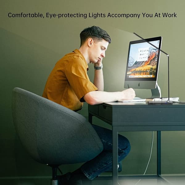 LED bordslampa / hopfällbar lampa med timer och trådlös laddare