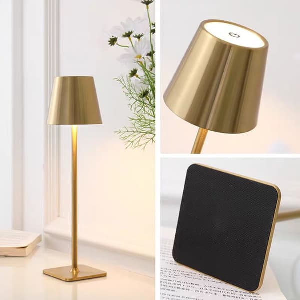Bordslampa LED med touch & uppladdningsbar funktion Guld