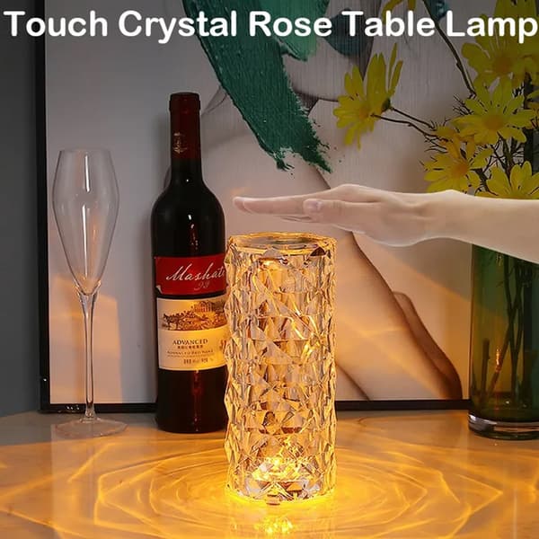 Kristall Bordslampa med touchfunktion