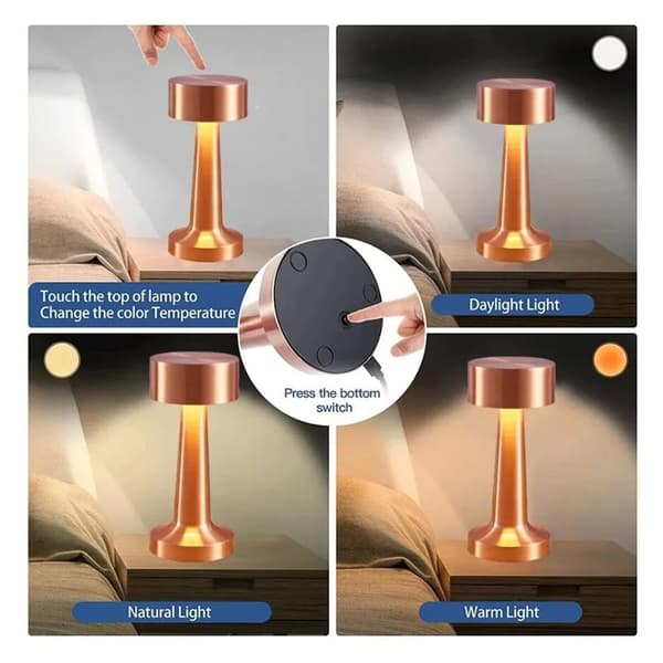 Bordslampa LED med Touch & Uppladdningsbar Funktion