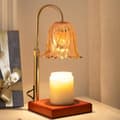 Miniatyrbillede 1 af 8: OBOSOE Lysvarmer med Timer – Dæmpbar Lampefod & Voksvarmer, Perfekt som bord- og sengelampe