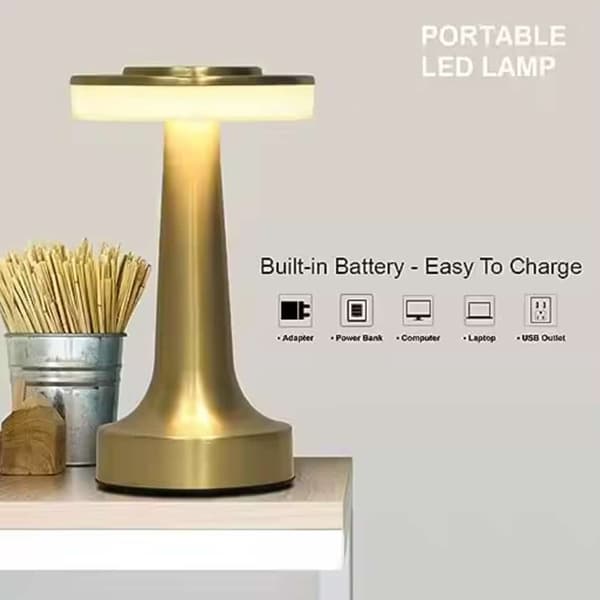 Touch LED Bordslampa med USB-laddning
