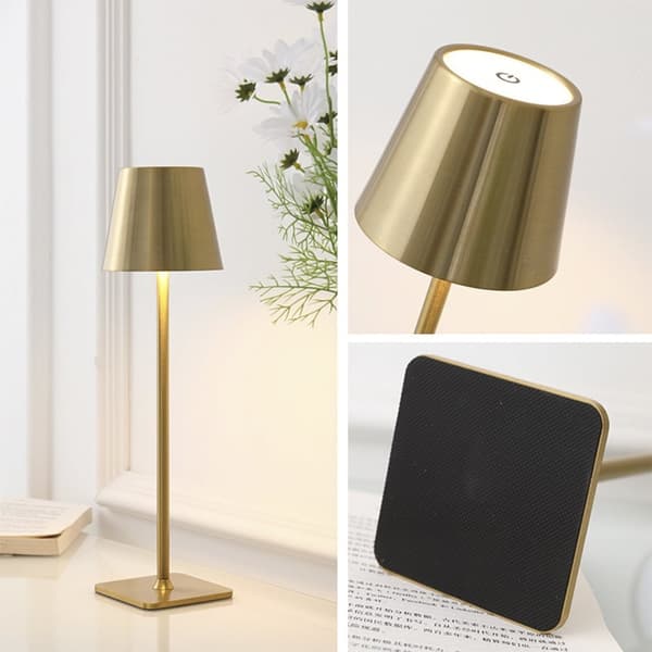 Bordslampa LED med touch - trådlös - 4 färger Silver
