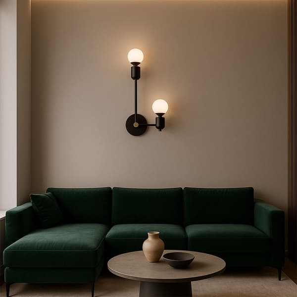 VÄGGLAMPA TOOLIGHT APP1707-2W SVART