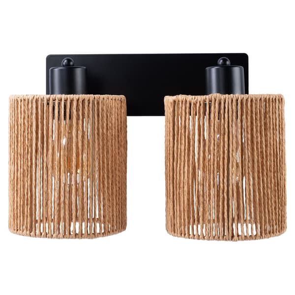 VÄGGLAMPA TOOLIGHT APP1824-2W NATUR SVART