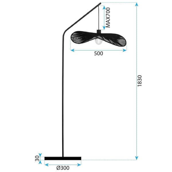 GOLVLAMPA TOOLIGHT APP1829-1F BRUN