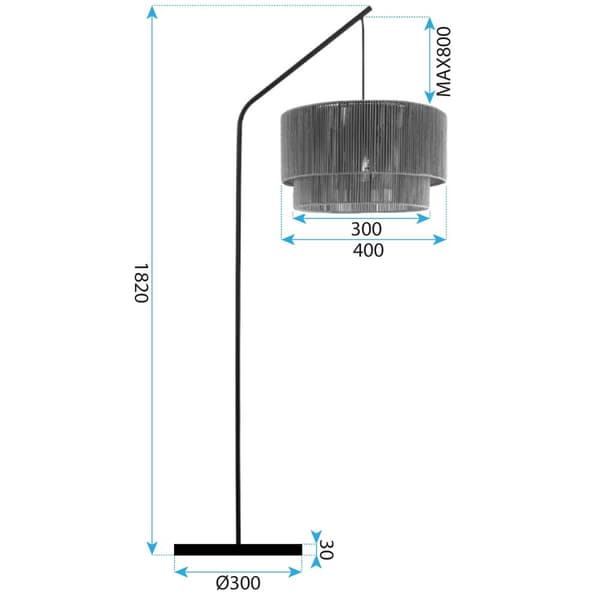 GOLVLAMPA TOOLIGHT APP1839-1F BRUN