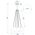 Miniatyrbild 9 av 9: HÄNGANDE TAKLAMPA TOOLIGHT APP1688-12CP GULD