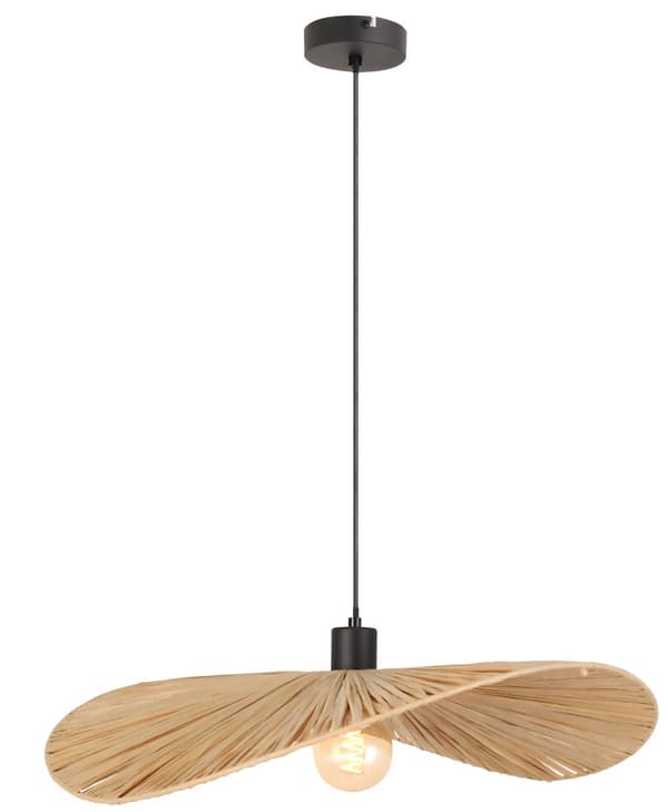 HÄNGANDE TAKLAMPA TOOLIGHT APP1826-1CP NATUR SVART