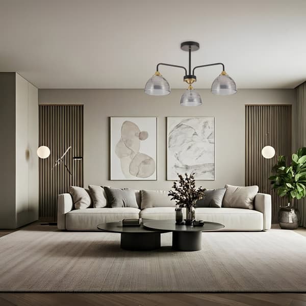 HÄNGANDE TAKLAMPA TOOLIGHT G084-3C SVART GRÅ