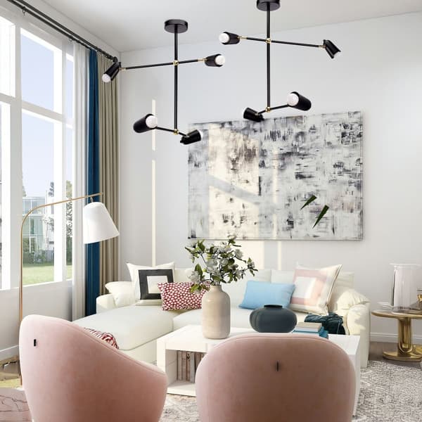 HÄNGANDE TAKLAMPA TOOLIGHT APP1708-4CP SVART GULD