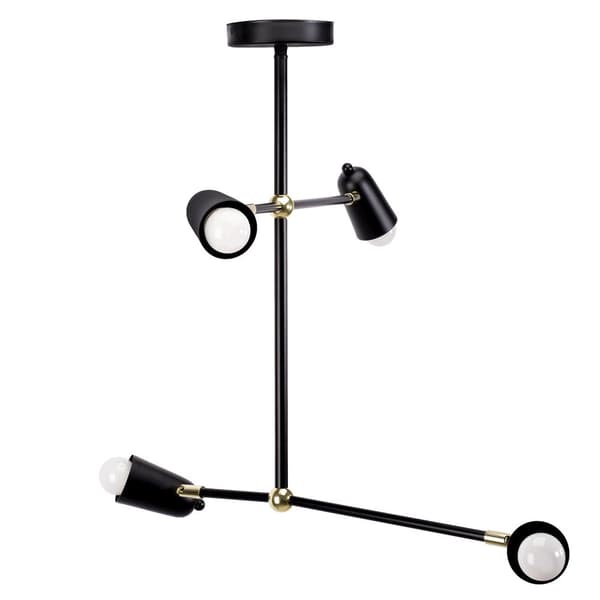 HÄNGANDE TAKLAMPA TOOLIGHT APP1708-4CP SVART GULD