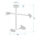 Miniatyrbild 10 av 11: HÄNGANDE TAKLAMPA TOOLIGHT APP1708-4CP SVART GULD