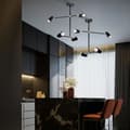Miniatyrbild 2 av 11: HÄNGANDE TAKLAMPA TOOLIGHT APP1708-4CP SVART GULD