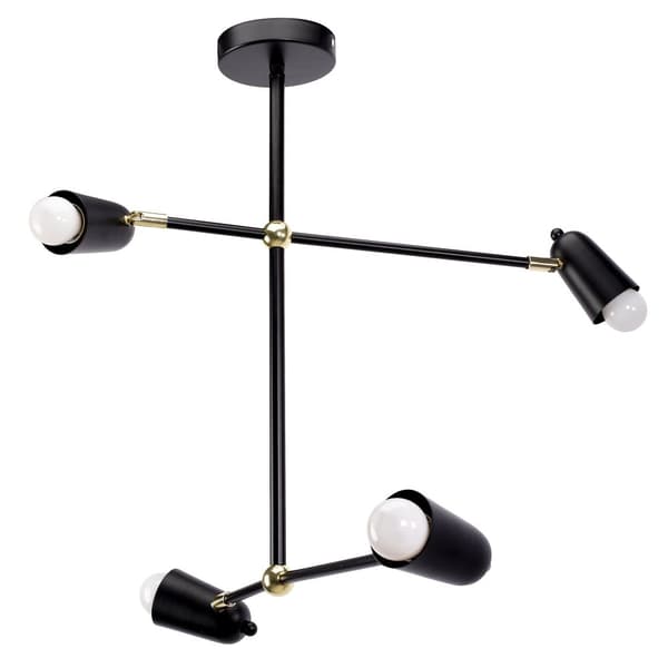 HÄNGANDE TAKLAMPA TOOLIGHT APP1708-4CP SVART GULD