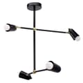 Miniatyrbild 1 av 11: HÄNGANDE TAKLAMPA TOOLIGHT APP1708-4CP SVART GULD