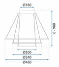 Miniatyrbild 9 av 9: HÄNGANDE TAKLAMPA TOOLIGHT G042-3CP GULD