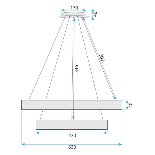HÄNGANDE TAKLAMPA TOOLIGHT G045-2CP GULD