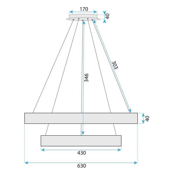 HÄNGANDE TAKLAMPA TOOLIGHT G046-2CP KROM