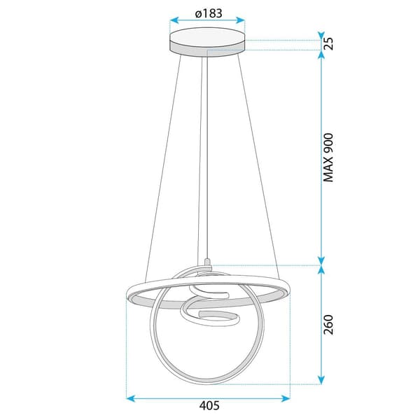 HÄNGANDE TAKLAMPA TOOLIGHT G066-CP GULD