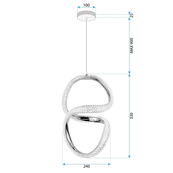 HÄNGANDE TAKLAMPA TOOLIGHT G069-CP GULD