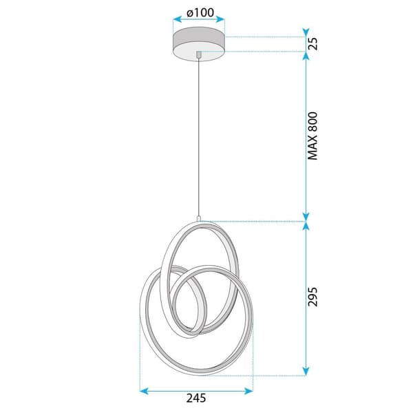 HÄNGANDE TAKLAMPA TOOLIGHT G076-1CP GULD