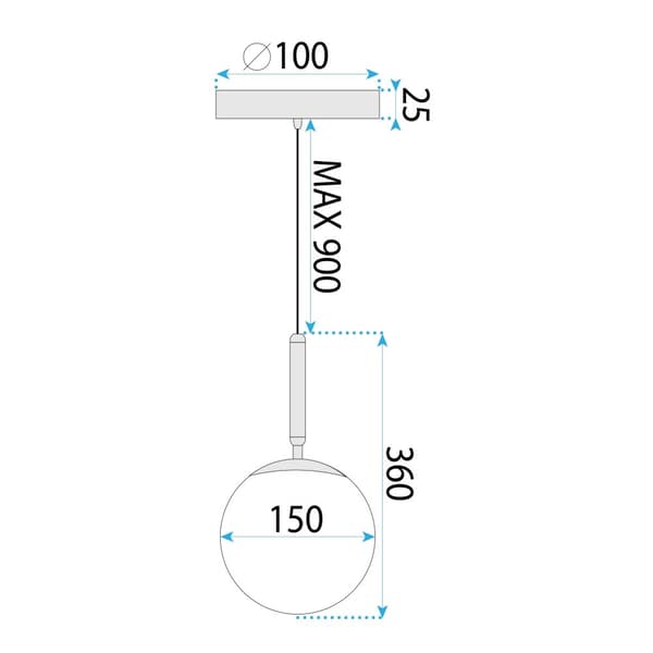 HÄNGANDE TAKLAMPA TOOLIGHT G108-1W GULD
