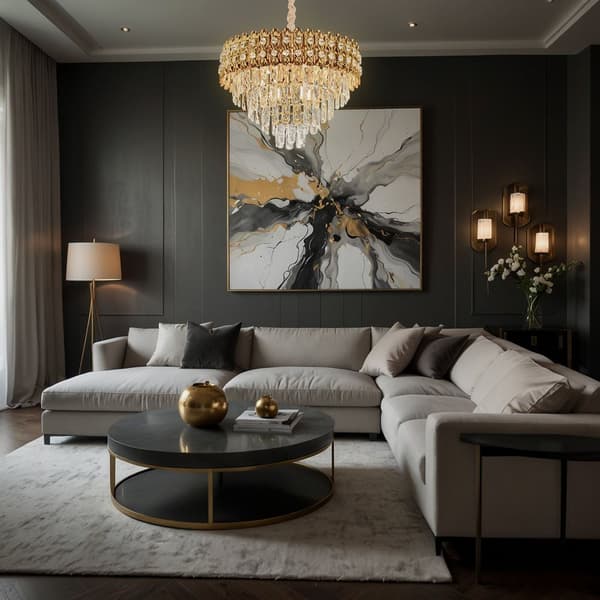 HÄNGANDE TAKLAMPA TOOLIGHT G058-CP GULD 60CM