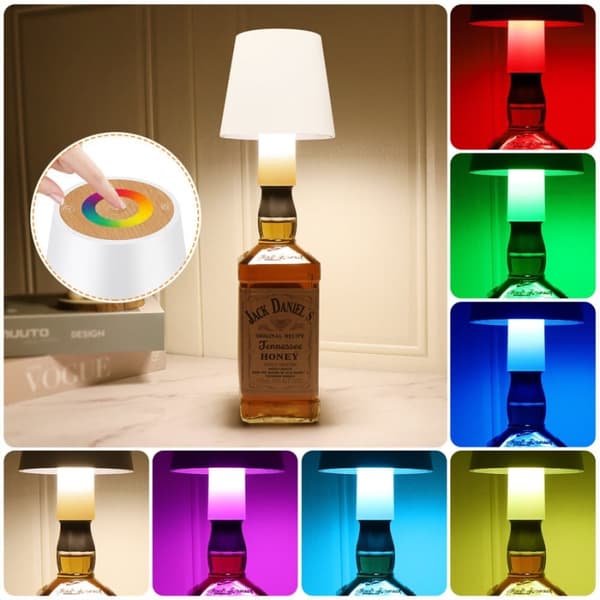 OBOSOE LED-pöytävalaisin Langaton ladattava yövalo RGB himmennettävä kosketuksella IP54 kotiin