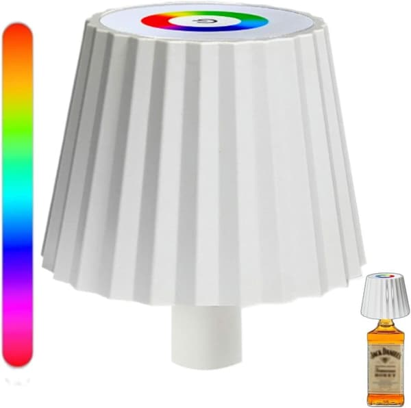 OBOSOE RGB Flasklampa, Trådlös Bordslampa med Dimbart LED, Uppladdningsbar för Inne & Ute