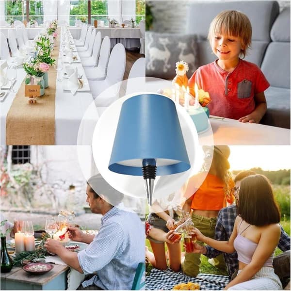 OBOSOE LED-pullolamppu, himmennettävä pöytävalaisin viini- ja viskipulloille, langaton ja ladattava
