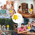 Pikkukuva 5 / 7: OBOSOE LED-pullolamppu, himmennettävä pöytävalaisin viini- ja viskipulloille, langaton ja ladattava
