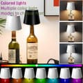 Miniatyrbillede 3 af 6: OBOSOE RGB flaskelampe med touch, genopladelig bordlampe til vinflasker, jule- og restaurantindretning
