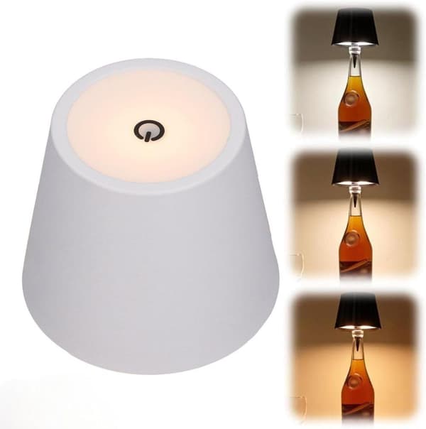 OBOSOE vinflaskelampe LED Touch, genopladelig bordlampe til bar, klub og dekoration