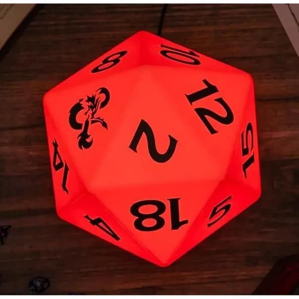 Dungeons and Dragons Dice D12 Lampa - Unisex - Sänglampa- USED