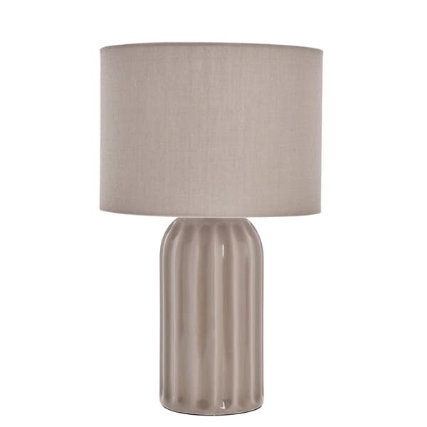 FURNLUX BORDSLAMPA NEMIA BEIGE 25CM