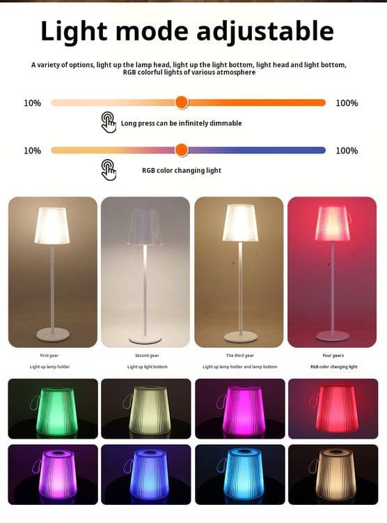 OBOSOE RGB Bordslampa Magnetisk/ Skrivbordslampa - LED-lampa