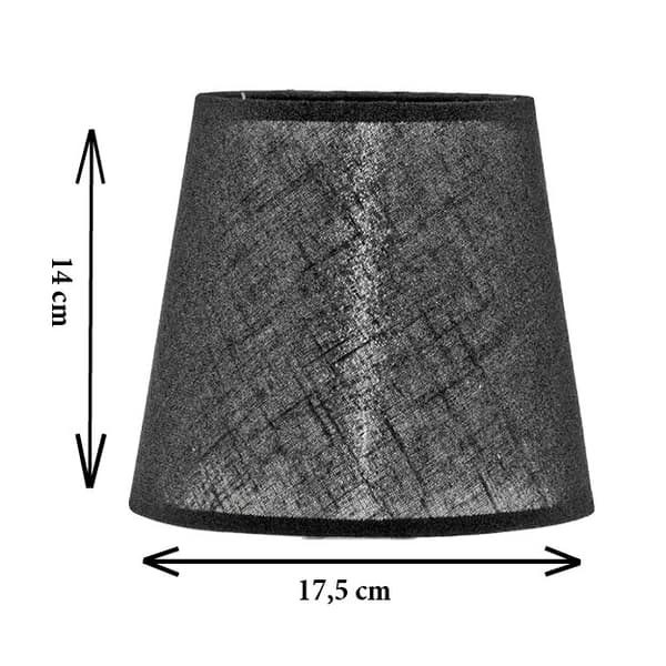 Taklampa kromad lampskärm svart DIANA NEGRO 12-422