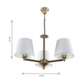 Miniatyrbild 5 av 6: Taklampa patina lampskärm vit GERARDO 11-742