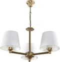 Miniatyrbild 1 av 6: Taklampa patina lampskärm vit GERARDO 11-742