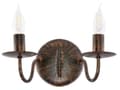Miniatyrbild 1 av 2: Vägglampa ljusstake svart gammalt guld ELEN NEGRO 11-364