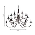 Miniatyrbild 6 av 6: Traditionell taklampa ljusstake svart gammalt guld LUMEN OLD 710/18