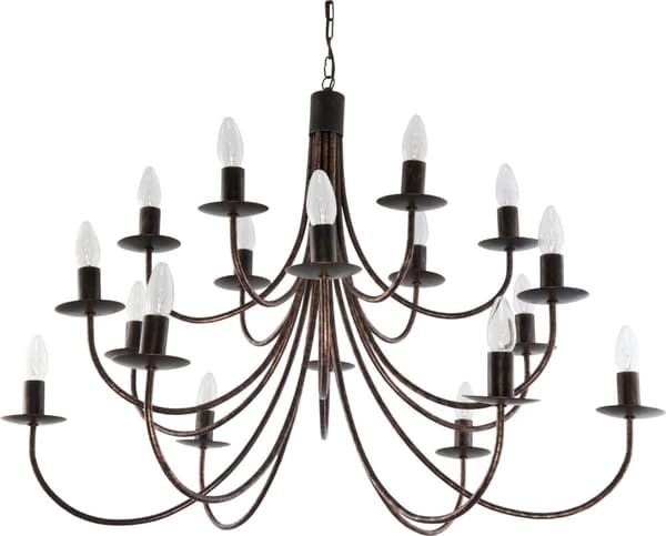 Traditionell taklampa ljusstake svart gammalt guld LUMEN OLD 710/18