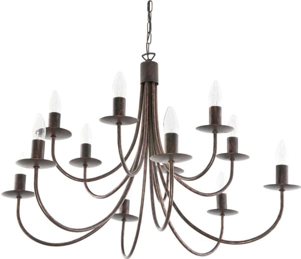Traditionell taklampa ljusstake svart gammalt guld LUMEN OLD 710/12