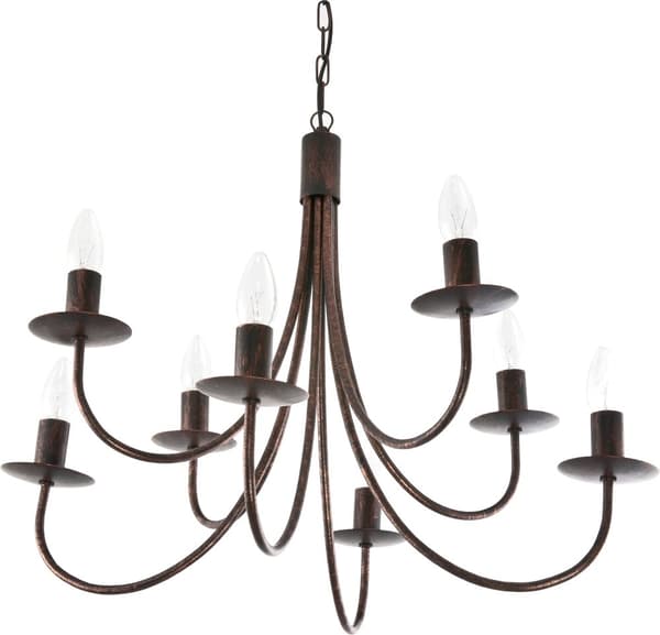 Traditionell taklampa ljusstake svart gammalt guld LUMEN OLD 710/8